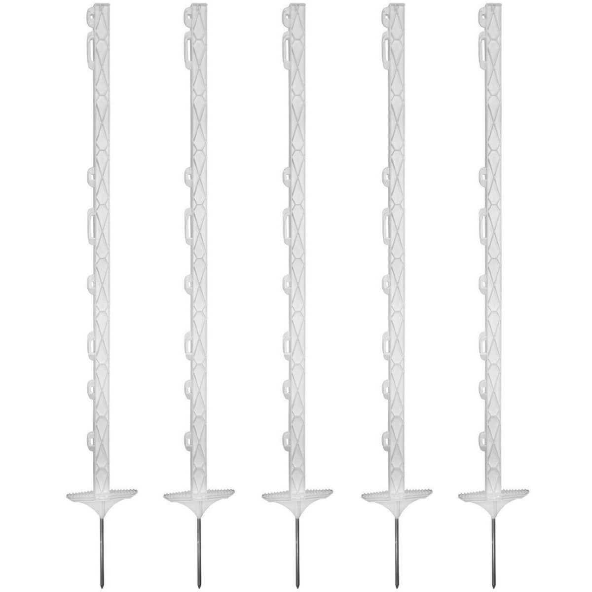 AgradiPower Kunststoffpfahl Titan Doppeltritt Weiß