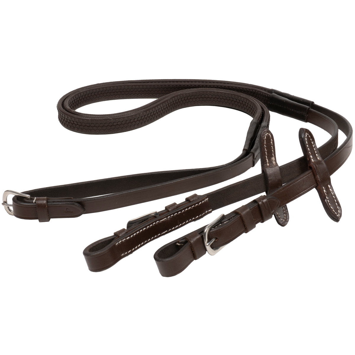 HKM Zügel mit Gummibezug Braun