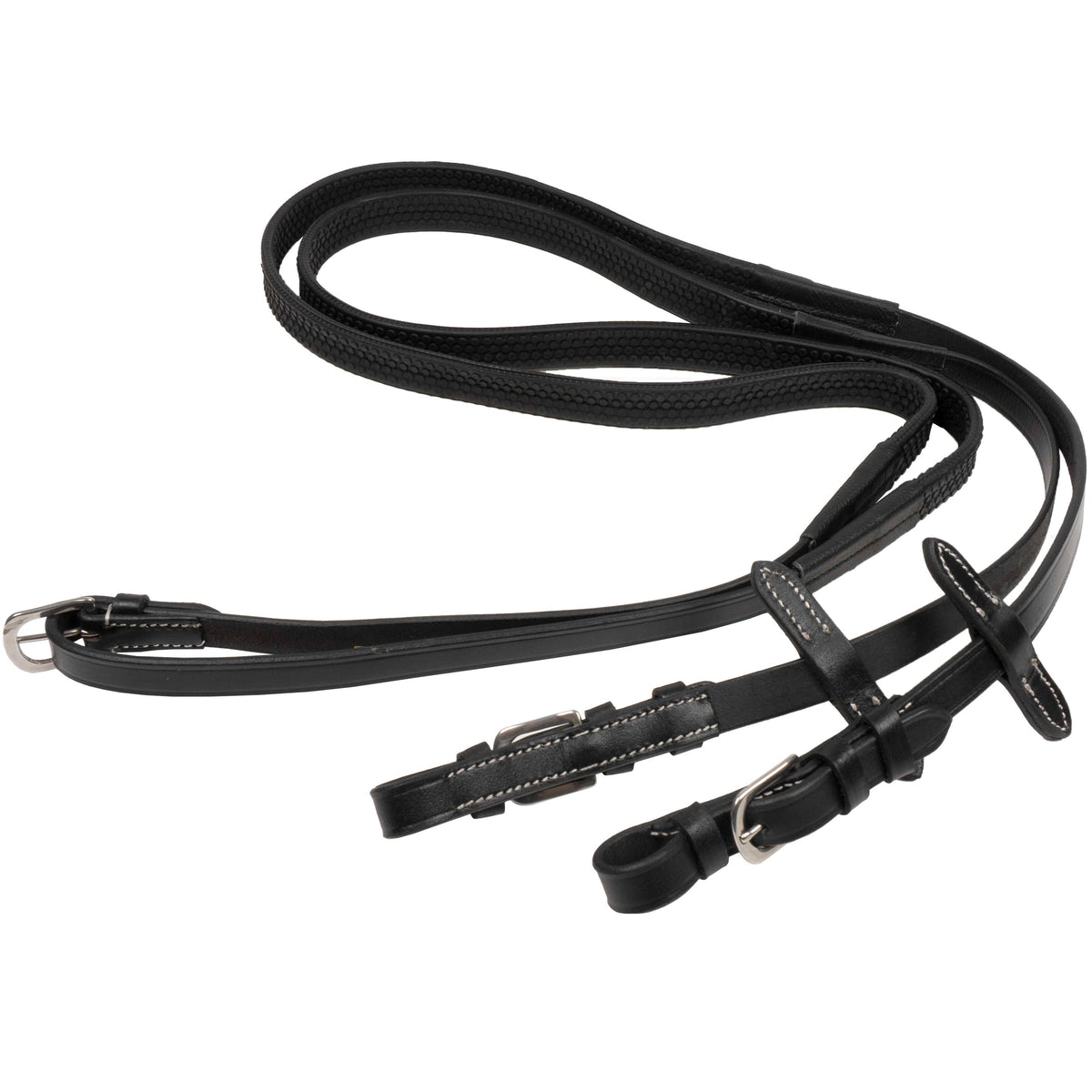 HKM Zügel mit Gummibezug Schwarz