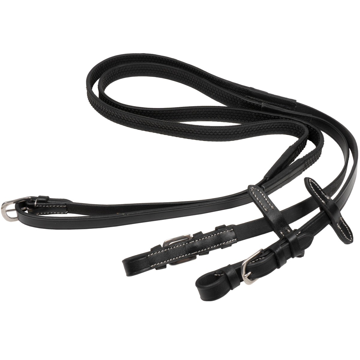 HKM Zügel mit Gummibezug Schwarz