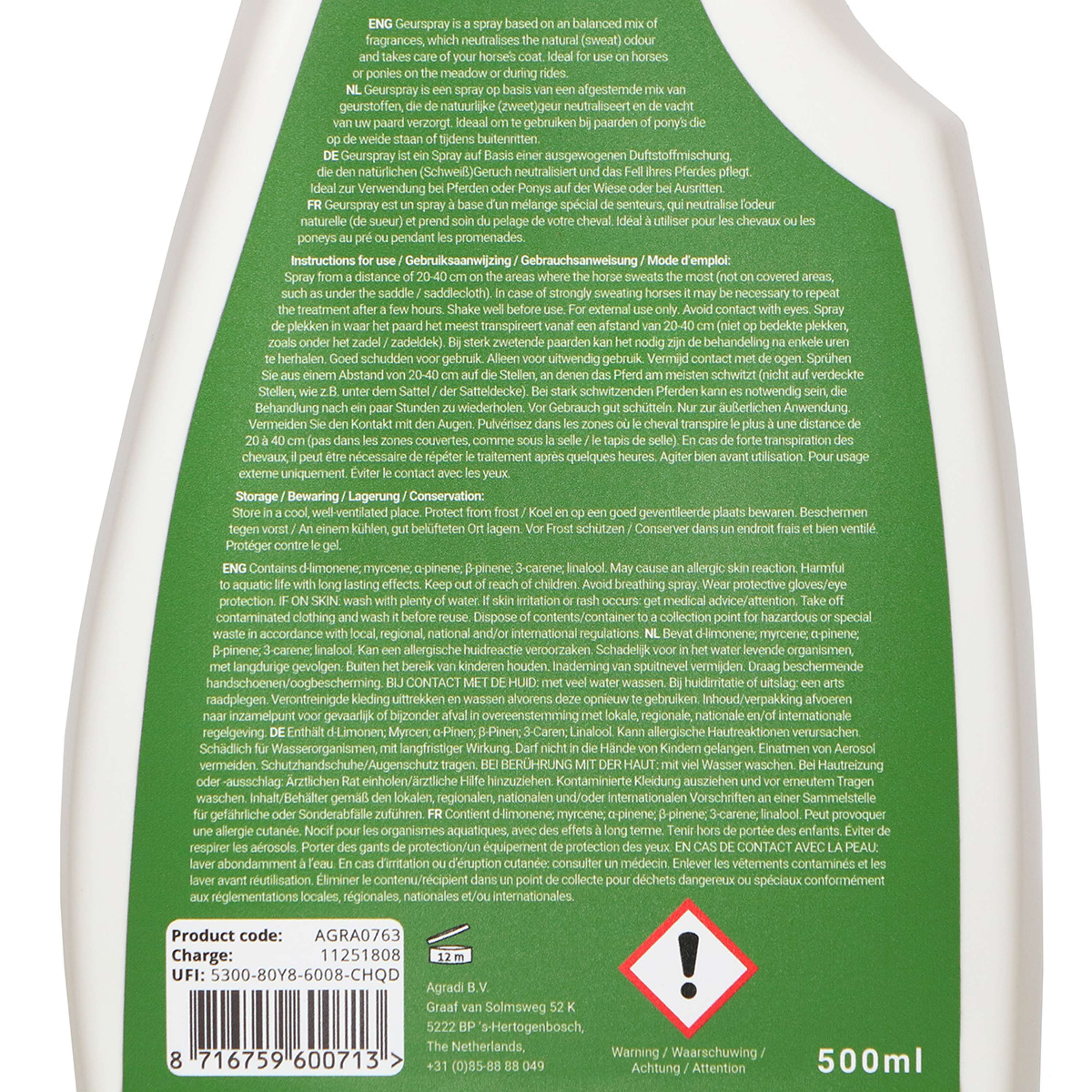 Agradi Horse Geruch Spray