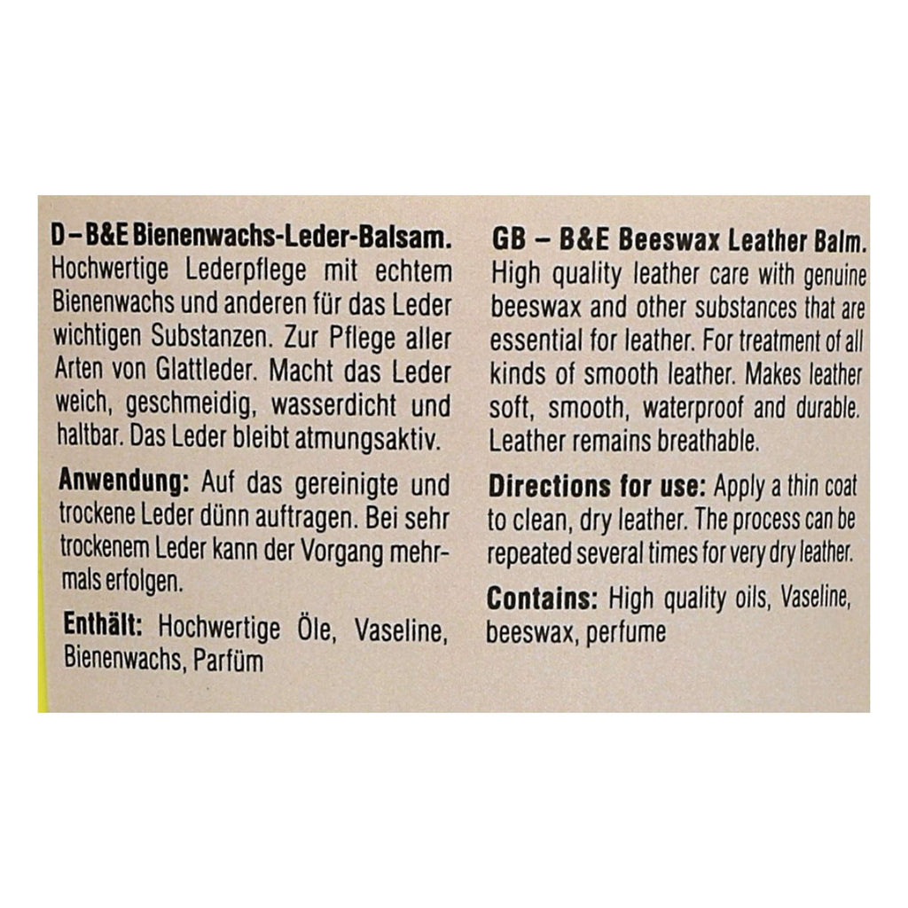 Bense & Eicke Lederbalsam mit Bienenwachs