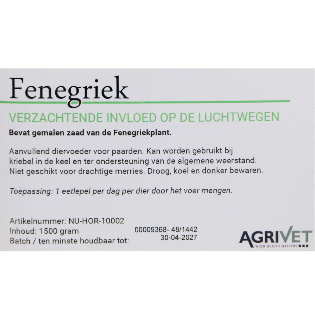 Agrivet Fenergriek