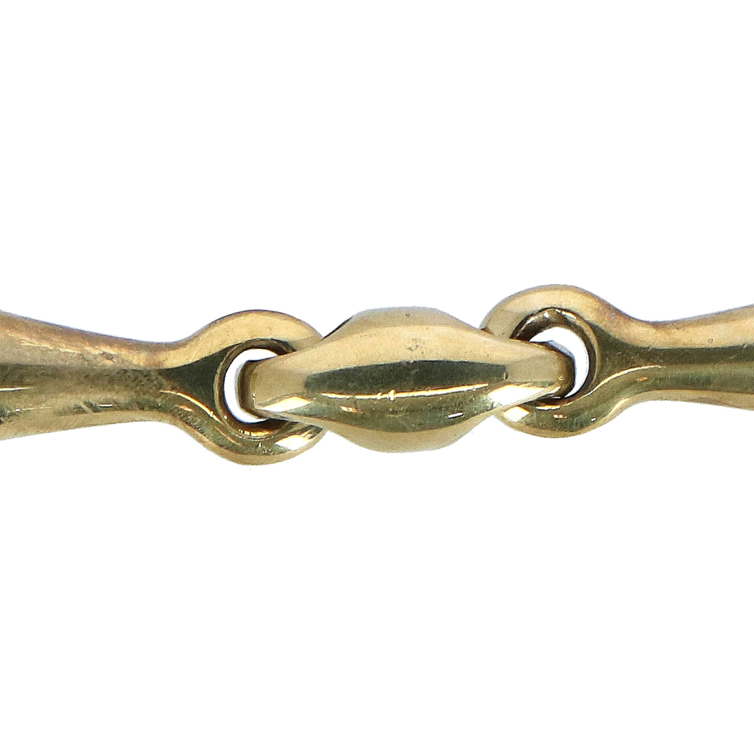 HORKA Gebiss Dop. Gebr. 14mm Goldmessing