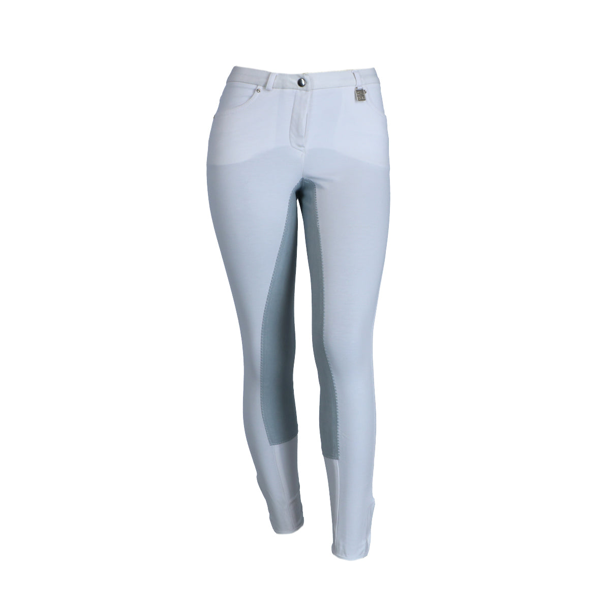 HKM Reithose Comfort fit 3/4 Alos Besatz Weiß