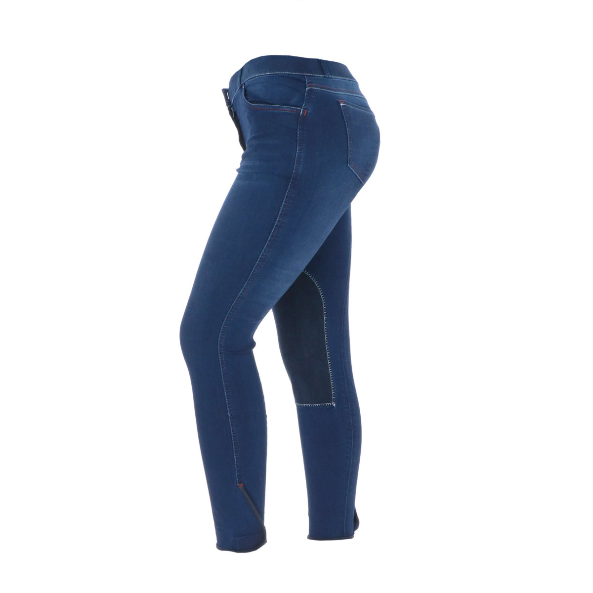 HKM Reithose Summer Denim Alos Kniebesatz Jeans Blau