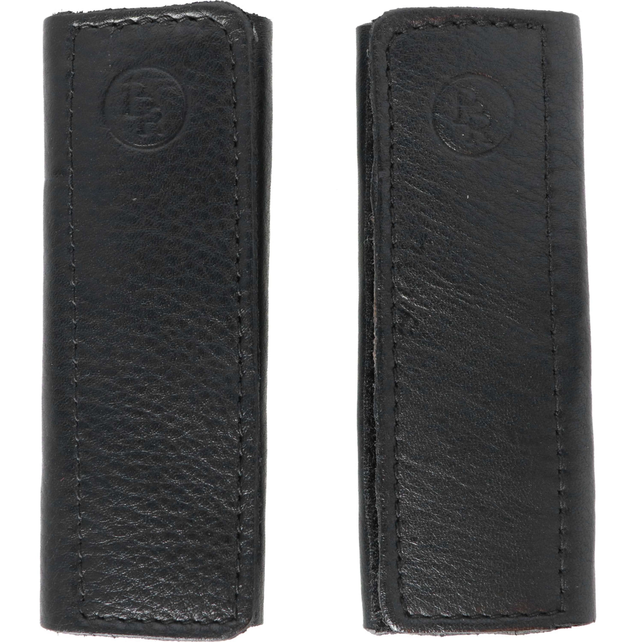 BR Bügelriemenschutz Weiches Leder mit Klettverschluss Schwarz