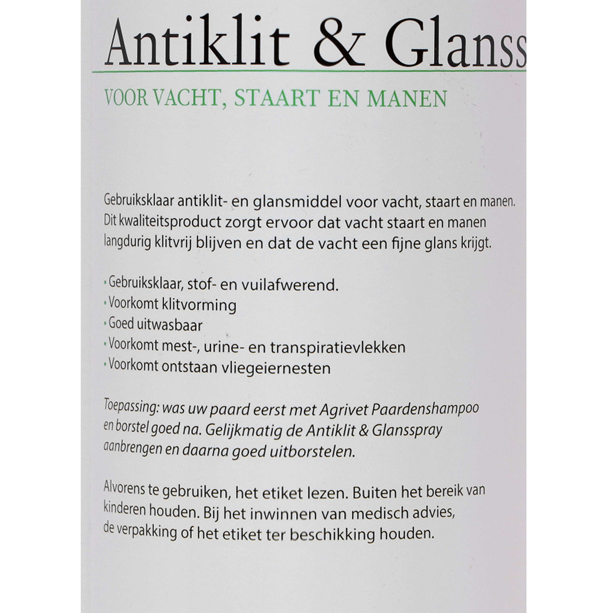 Agrivet Anti Klett/Glanzspray