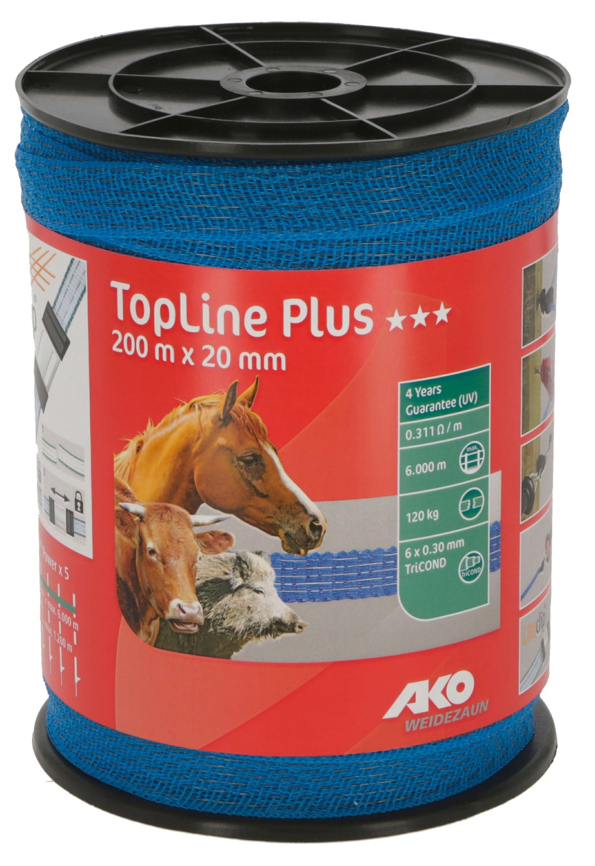 Ako Weidezaunband TopLine Plus Blau