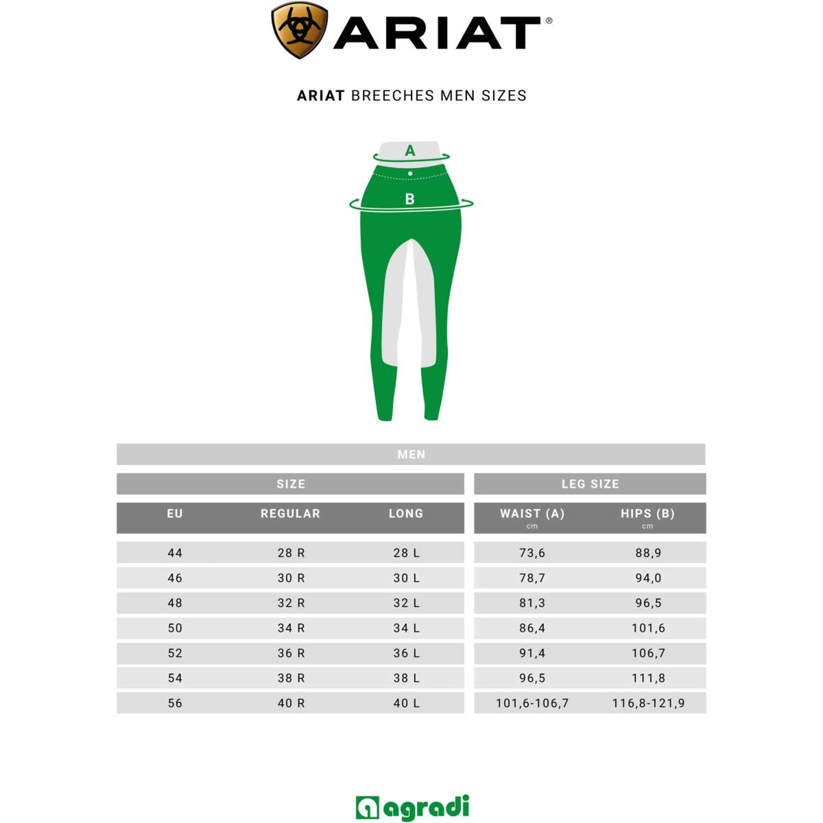 Ariat Reithose Tri Factor Grip Knee Patch Herren Weiß