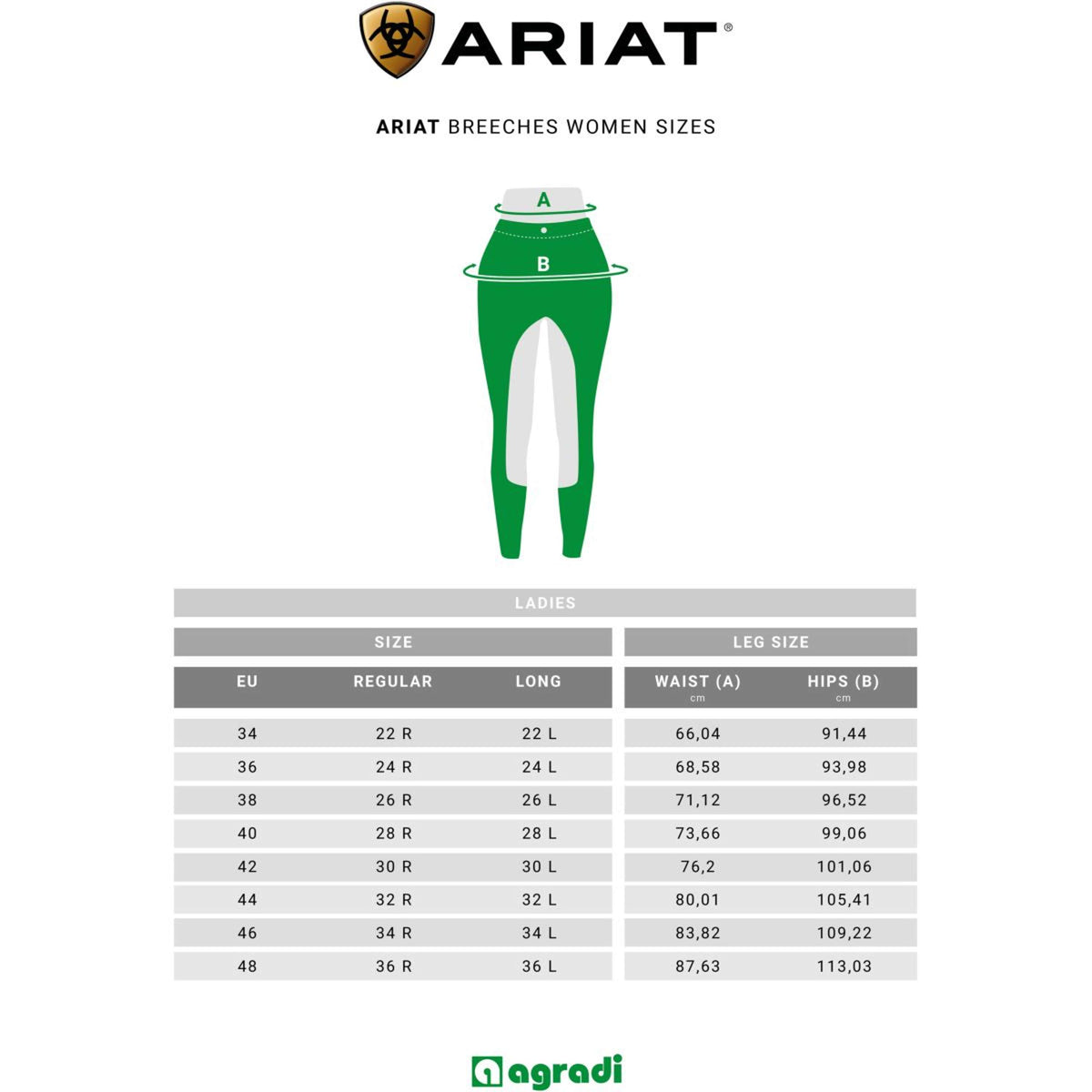 Ariat Reithose Tri Factor Grip Full Grip Damen Navy