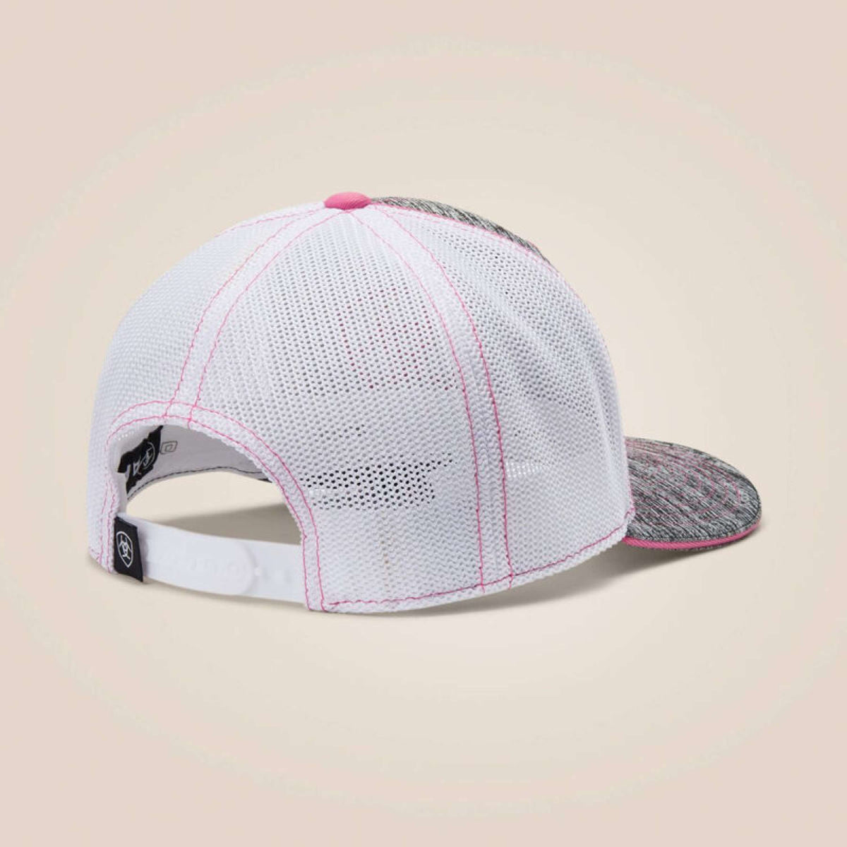 Ariat Cap Offset Shield Logo Grau/rosa