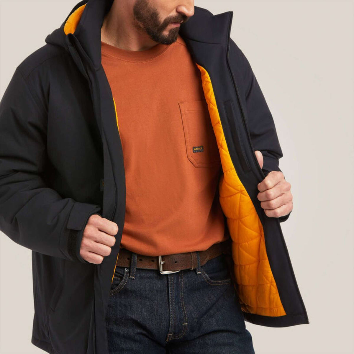 Ariat Jacke Rebar Storm Fighter 2.0 Waterproof Herren Schwarz