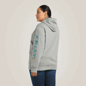 Ariat Hoodie Rebar Graphic Damen Heather Grau