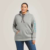 Ariat Hoodie Rebar Graphic Damen Heather Grau