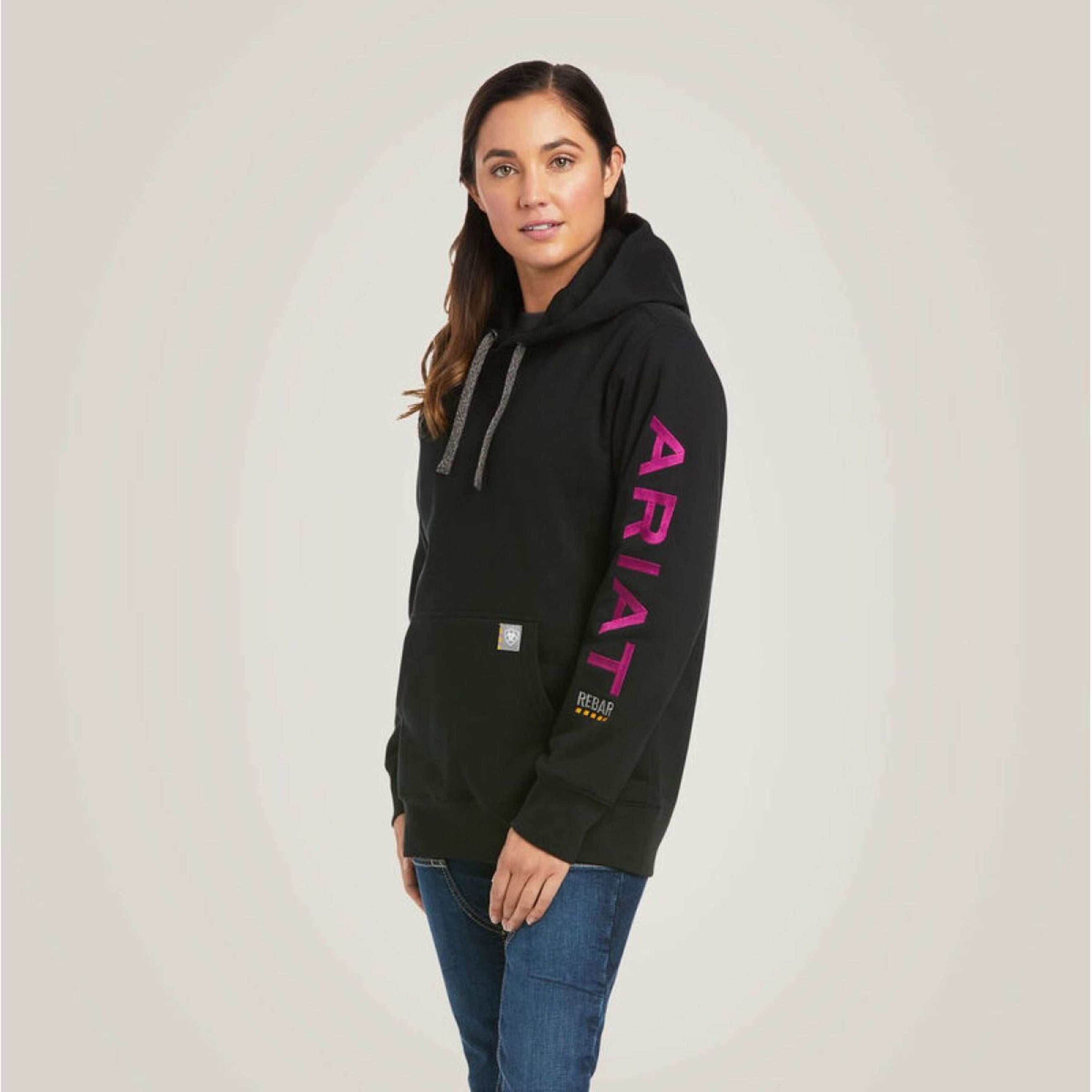 Ariat Hoodie Rebar Graphic Damen Schwarz/Lila Ariat Hoodie Rebar Graphic Damen Schwarz/Lila