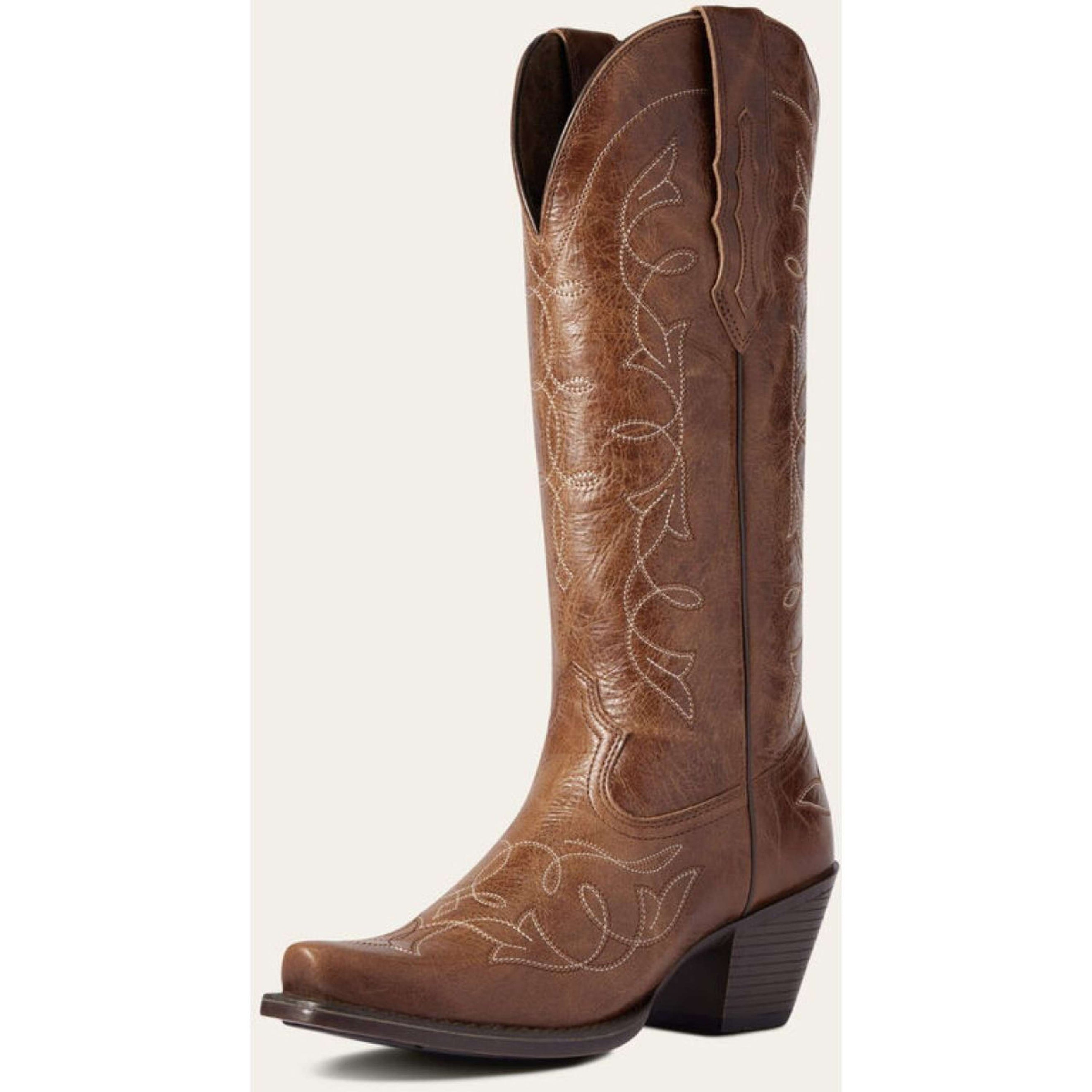 Ariat Westernstiefel Heritage D Toe StretchFit Damen Dark Tan Ariat Westernstiefel Heritage D Toe StretchFit Damen Dark Tan