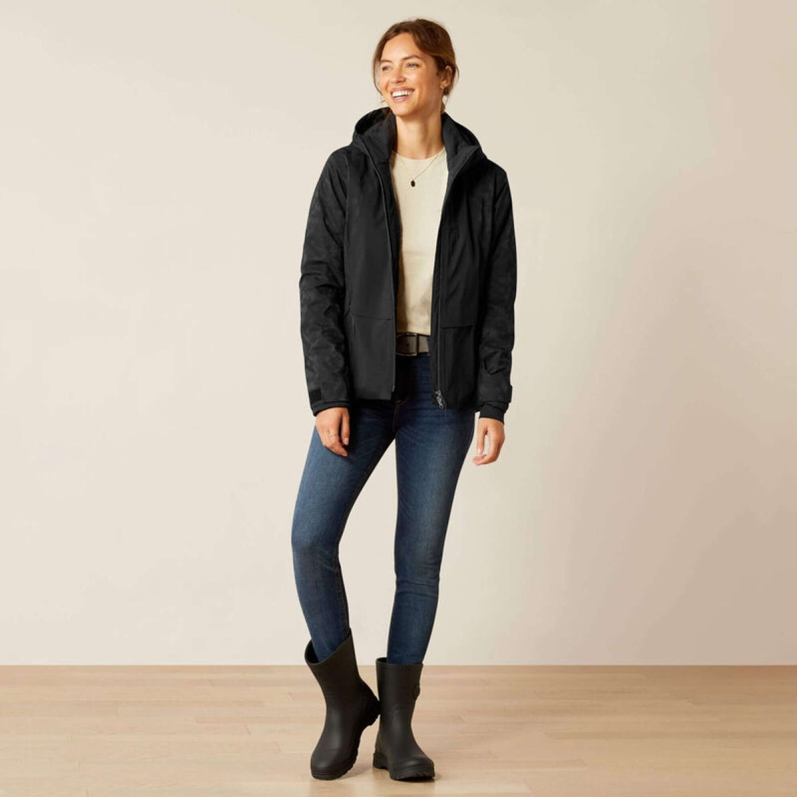 Ariat Jacke Valor 2.0 Waterproof Damen Schwarz/Camo Ariat Jacke Valor 2.0 Waterproof Damen Schwarz/Camo