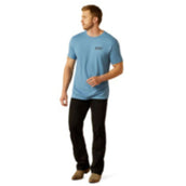 Ariat T-Shirt Blazing Saddle Herren Blau