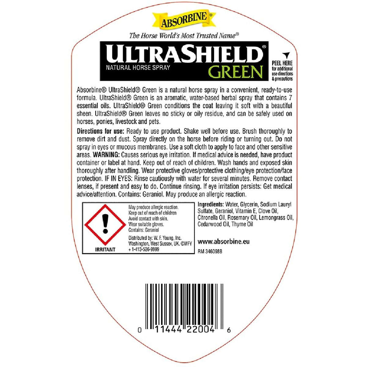 Absorbine Felllotion Ultrashield Green