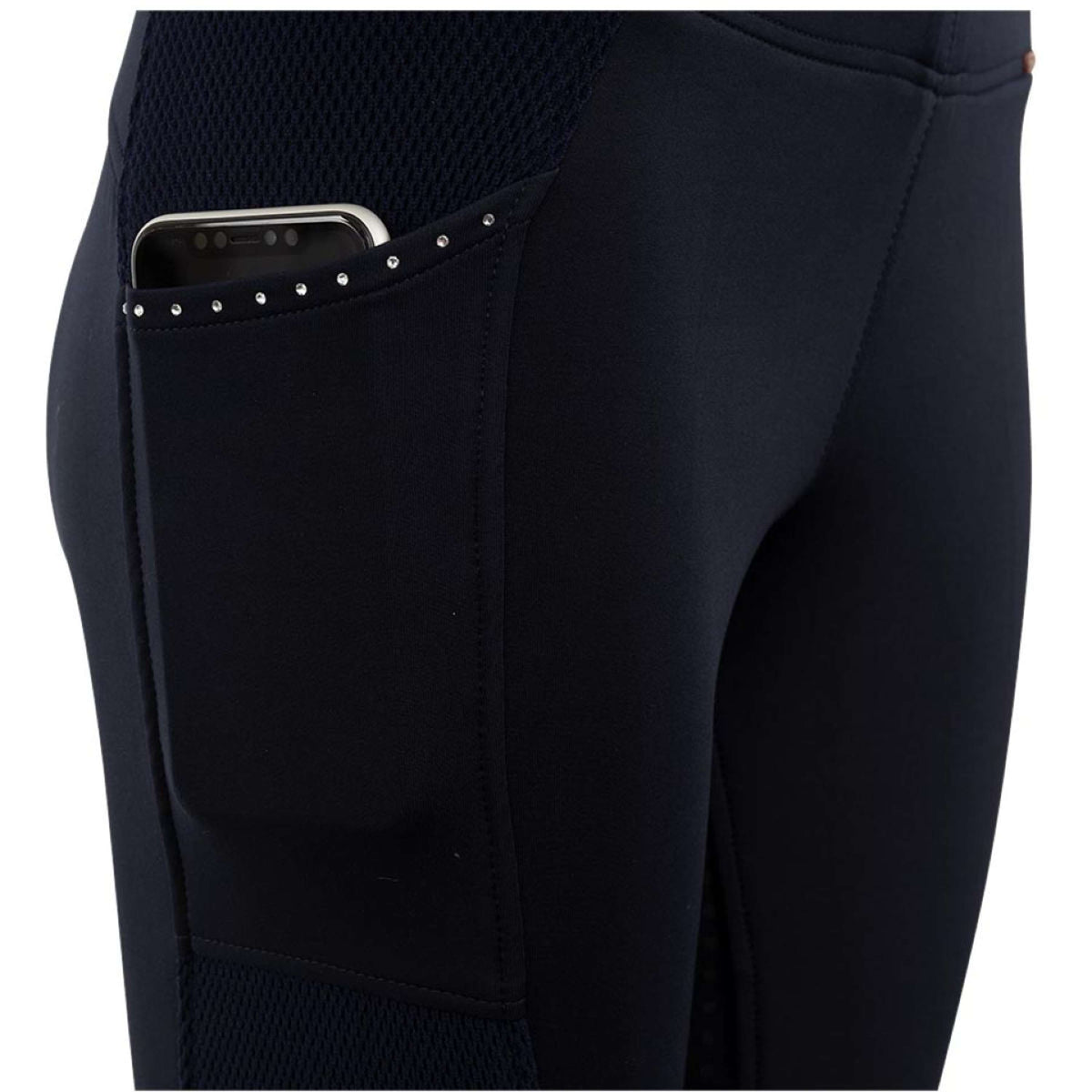 Premiere Reitleggings Blackhorn Silikon Besatz Navy