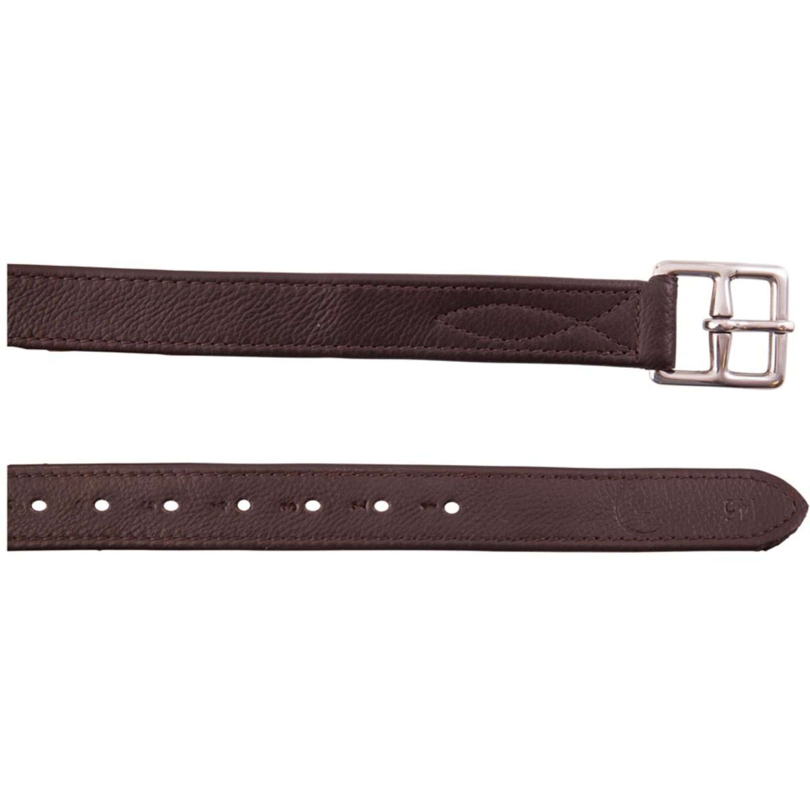 BR Steigbügelriemen Nylon und Soft Edelstahl Schnallen Braun/Silber