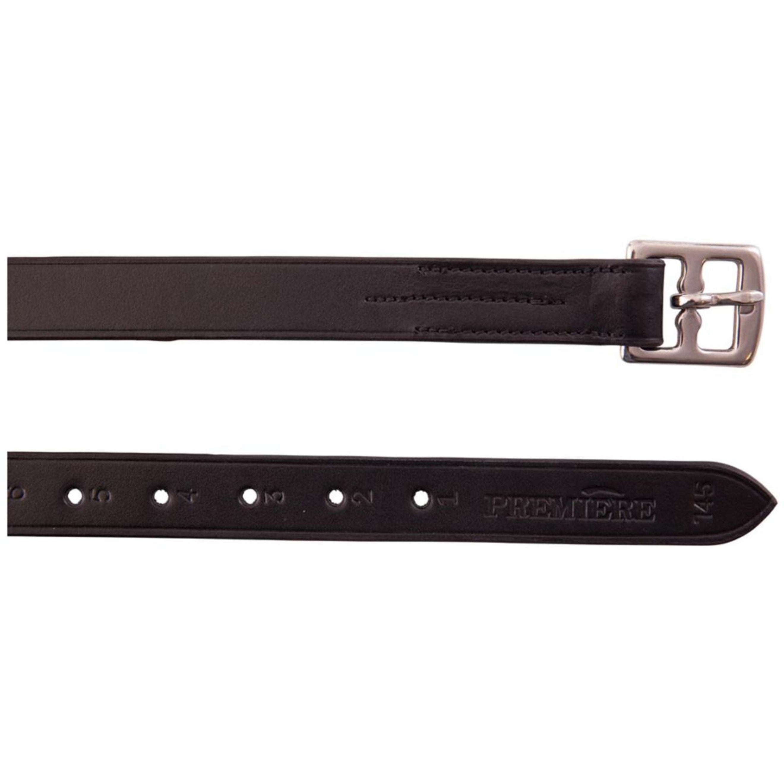 Premiere Steigbügelriemen Leder Edelstahl Schnallen Schwarz Premiere Steigbügelriemen Leder Edelstahl Schnallen Schwarz