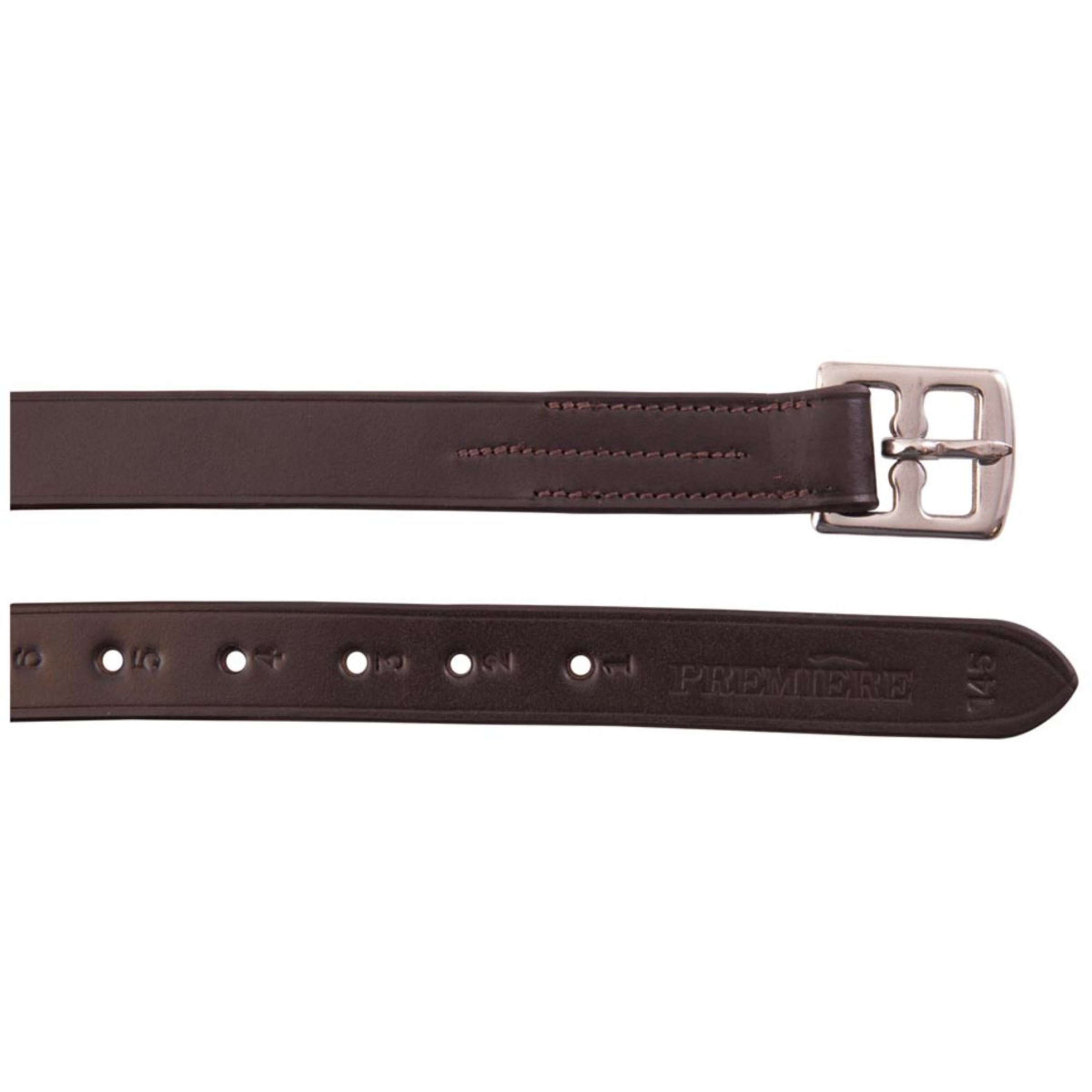 Premiere Steigbügelriemen Leder Edelstahl Schnallen Braun Premiere Steigbügelriemen Leder Edelstahl Schnallen Braun