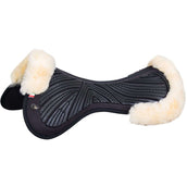 BR Sattelunterlage Memory Foam & Gel Sheepskin Schwarz/Naturell