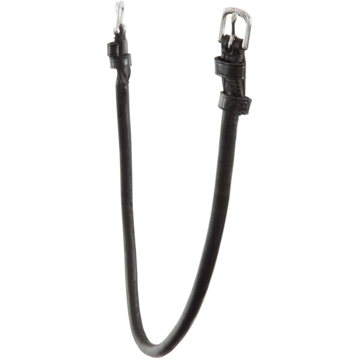 BR Kehlriemen Rund Genäht mit Runden Schnallen Schwarz/Silber