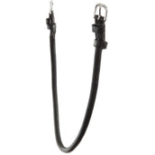 BR Kehlriemen Rund Genäht mit Runden Schnallen Schwarz/Silber