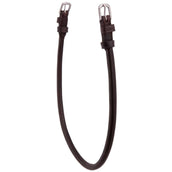 BR Kehlriemen Rund Genäht mit Runden Schnallen Braun/Silber