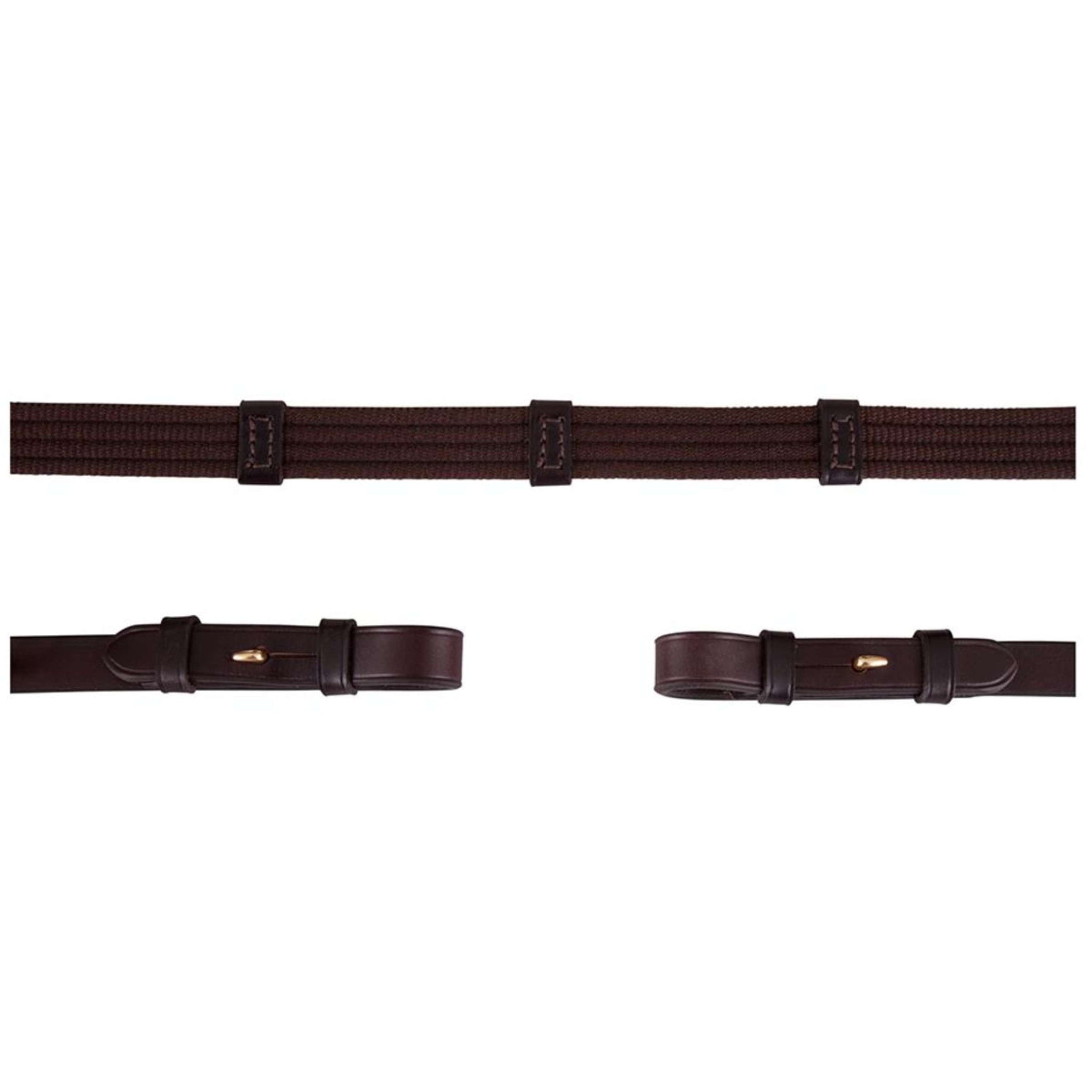 BR Gurtzügel mit Zaumhaken braun/gold BR Gurtzügel mit Zaumhaken braun/gold