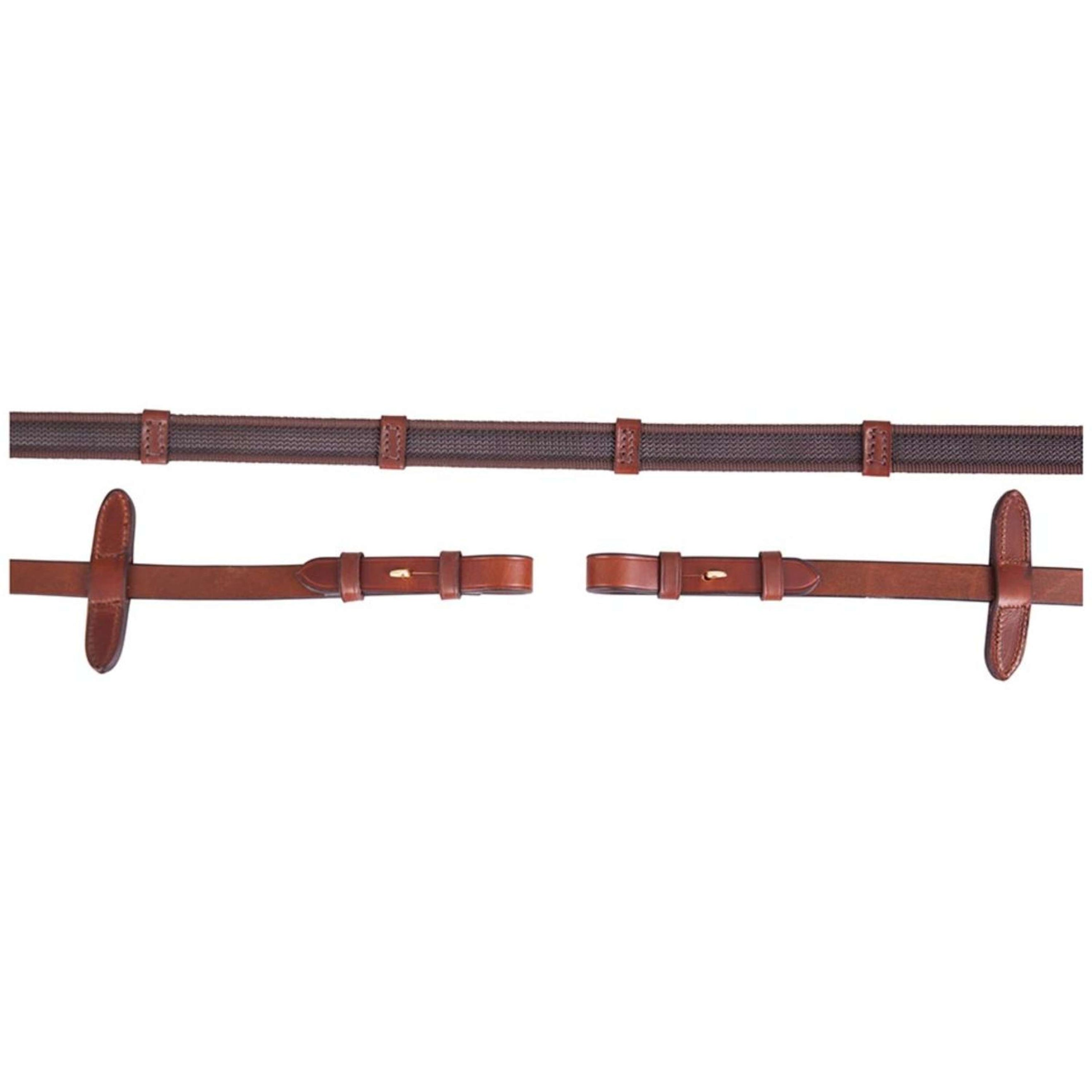 BR Zügel Leinen 19mm Anti-Slip E Verschluss Tobacco BR Zügel Leinen 19mm Anti-Slip E Verschluss Tobacco