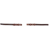 BR Dressur Zügel Leder/Gummi Stops 16mm Oak/Silber