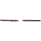BR Dressur Zügel Leder/Gummi Stops 16mm Oak/Silber
