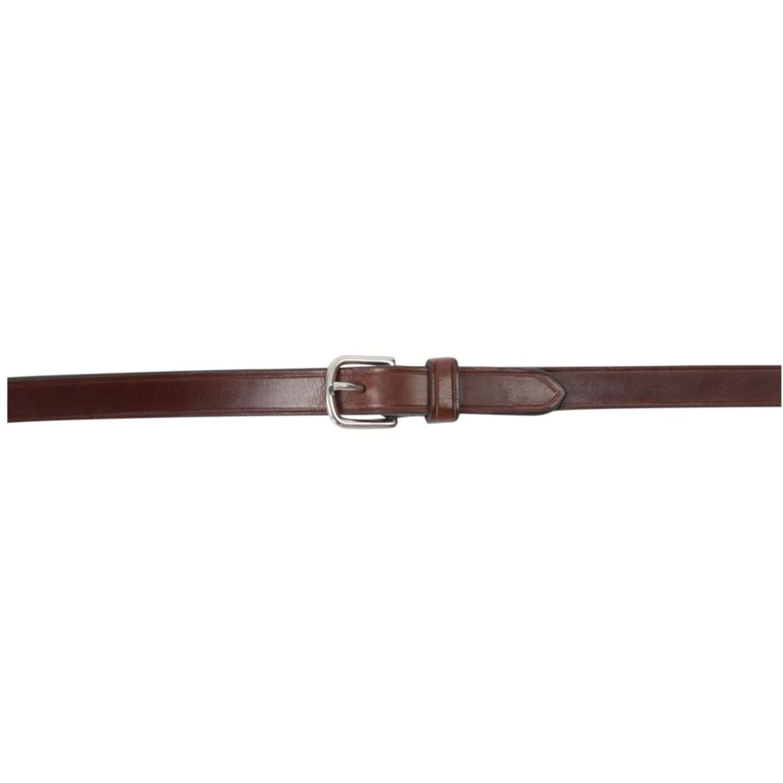 BR Dressur Zügel Leder/Gummi Stops 16mm Oak/Silber