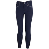 BR Reithose Madison 3/4 Microfaser Besatz Navy