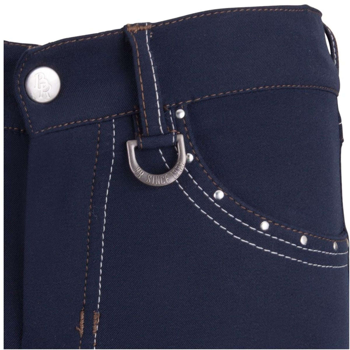 BR Reithose Madison 3/4 Microfaser Besatz Navy