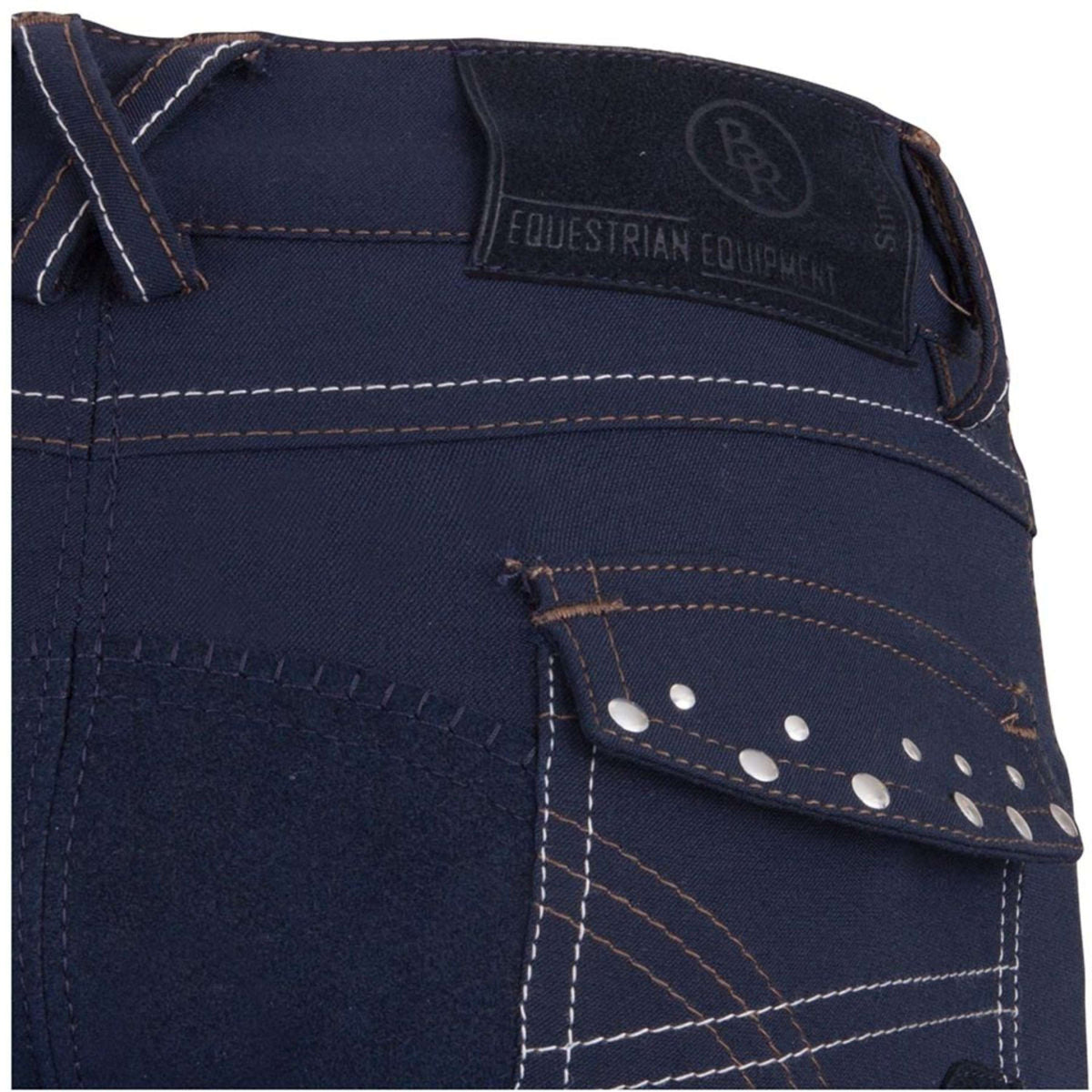 BR Reithose Madison 3/4 Microfaser Besatz Navy