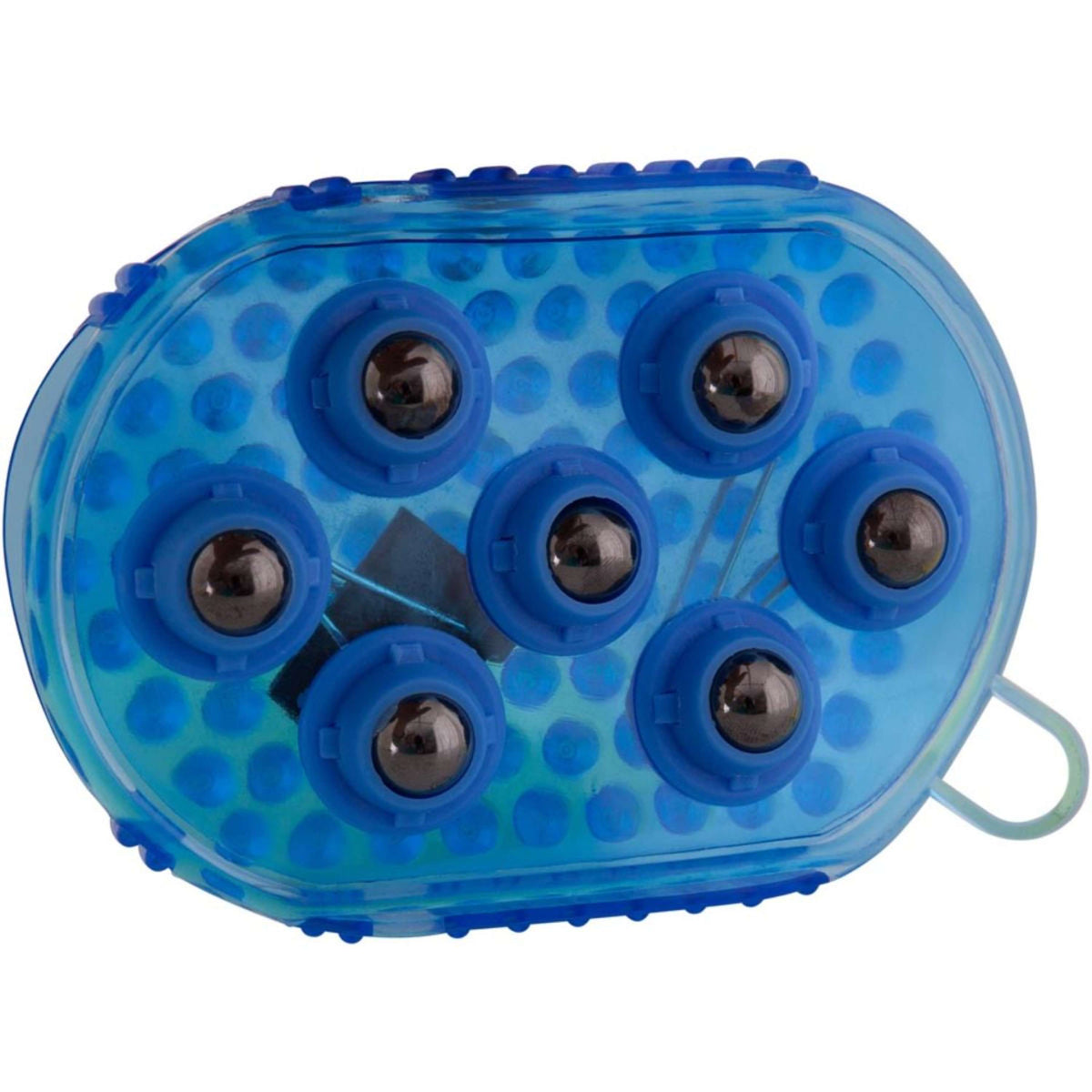 Premiere Massagebürste Edelstahl Roller Blau