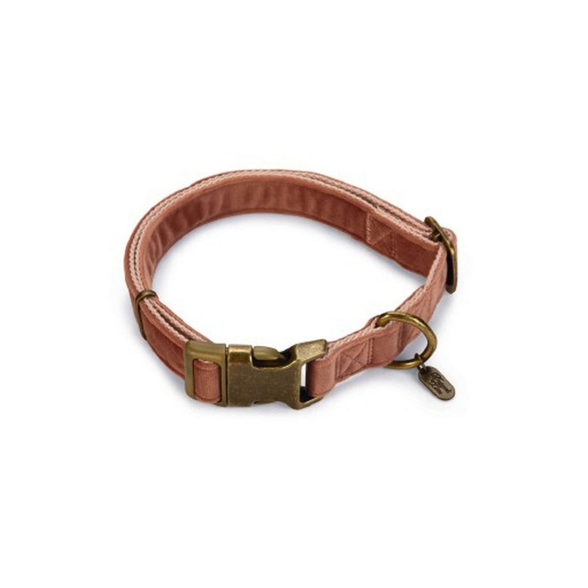 Designed by Lotte Hundehalsband Velura Samt Rosa