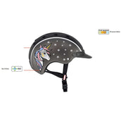 Casco Reithelm Nori Schwarz/Grau/Einhorn