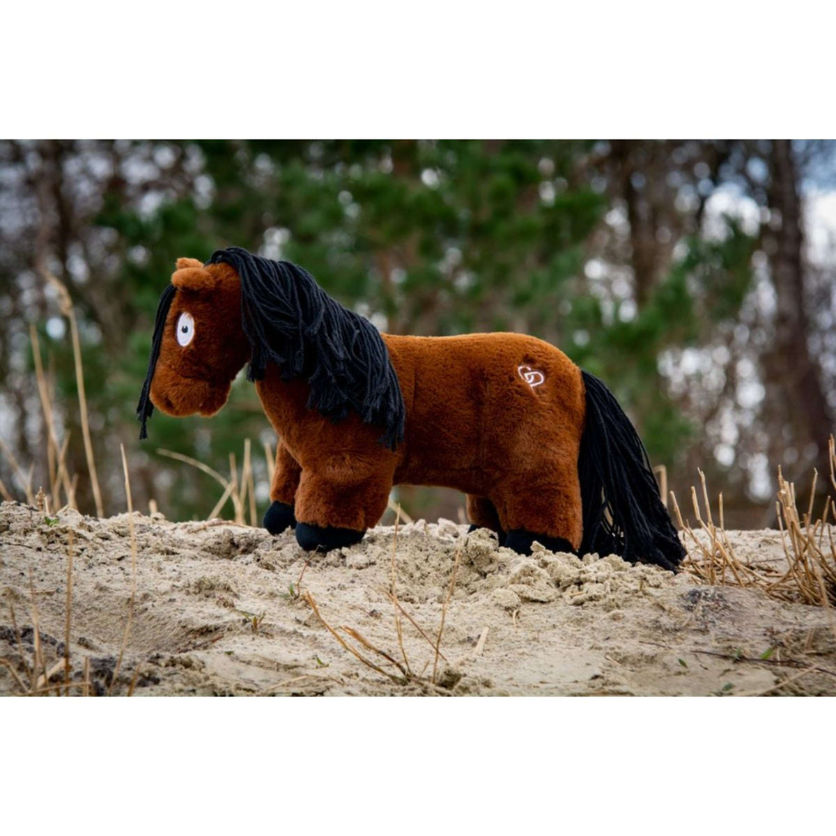 Crafty Ponies Pferd Kuscheltier Braun/Schwarze Mähne Braun/Schwarz