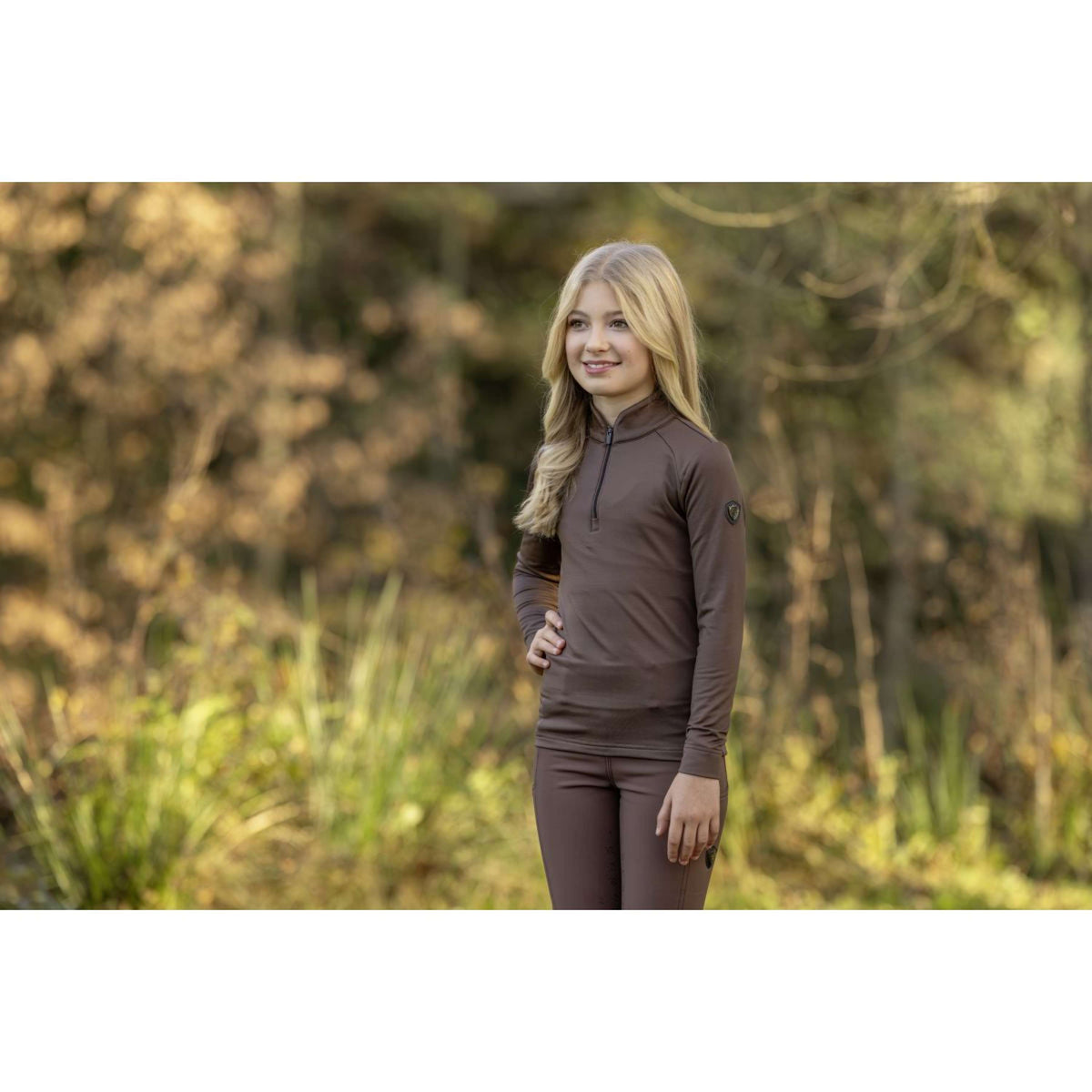 Covalliero Longsleeve AW24 Active Kinder Kaffee