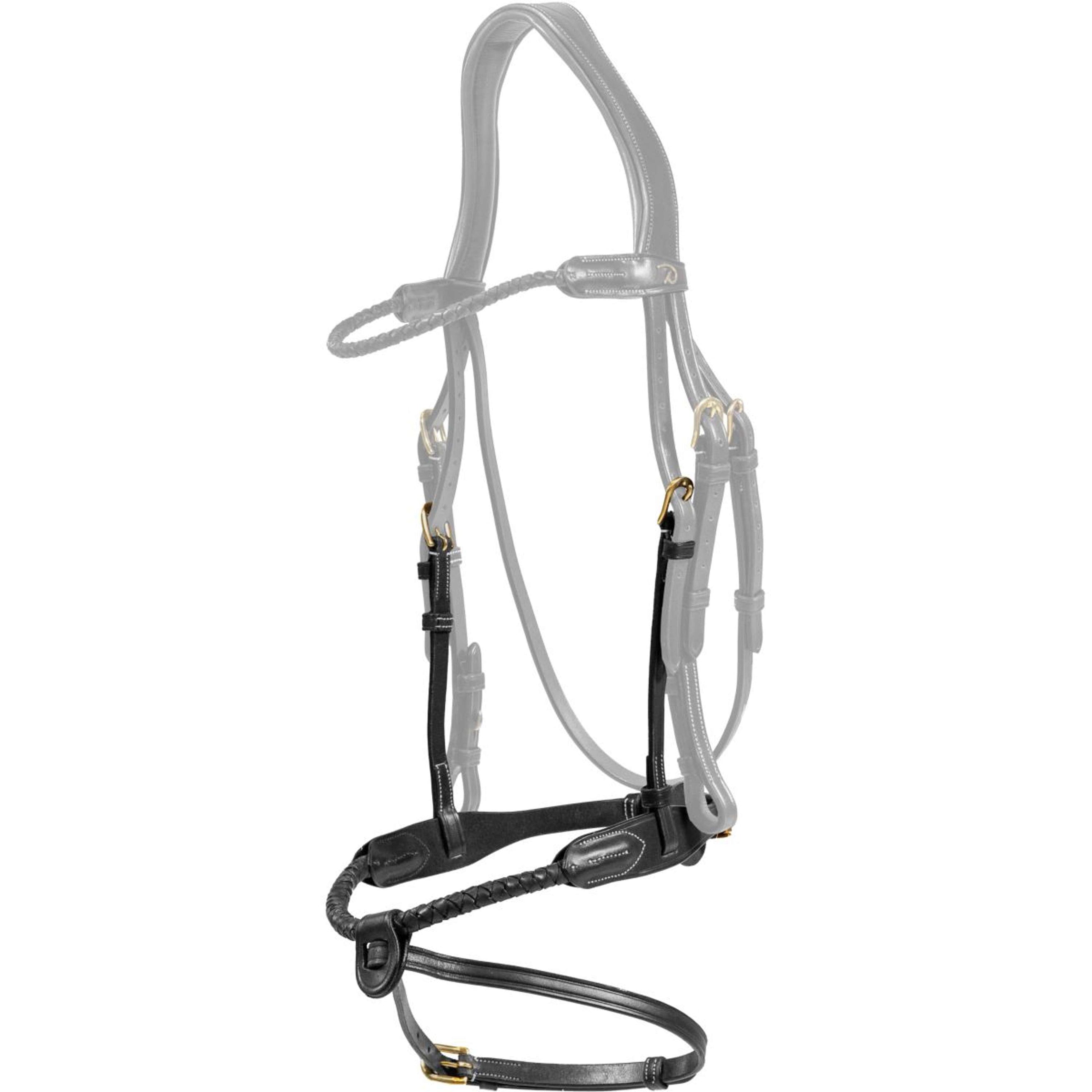 Dyon Reithalfter Flash Geflochten Schwarz