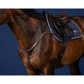 Dyon Brustgeschirr Long Bridge Braun/Silber