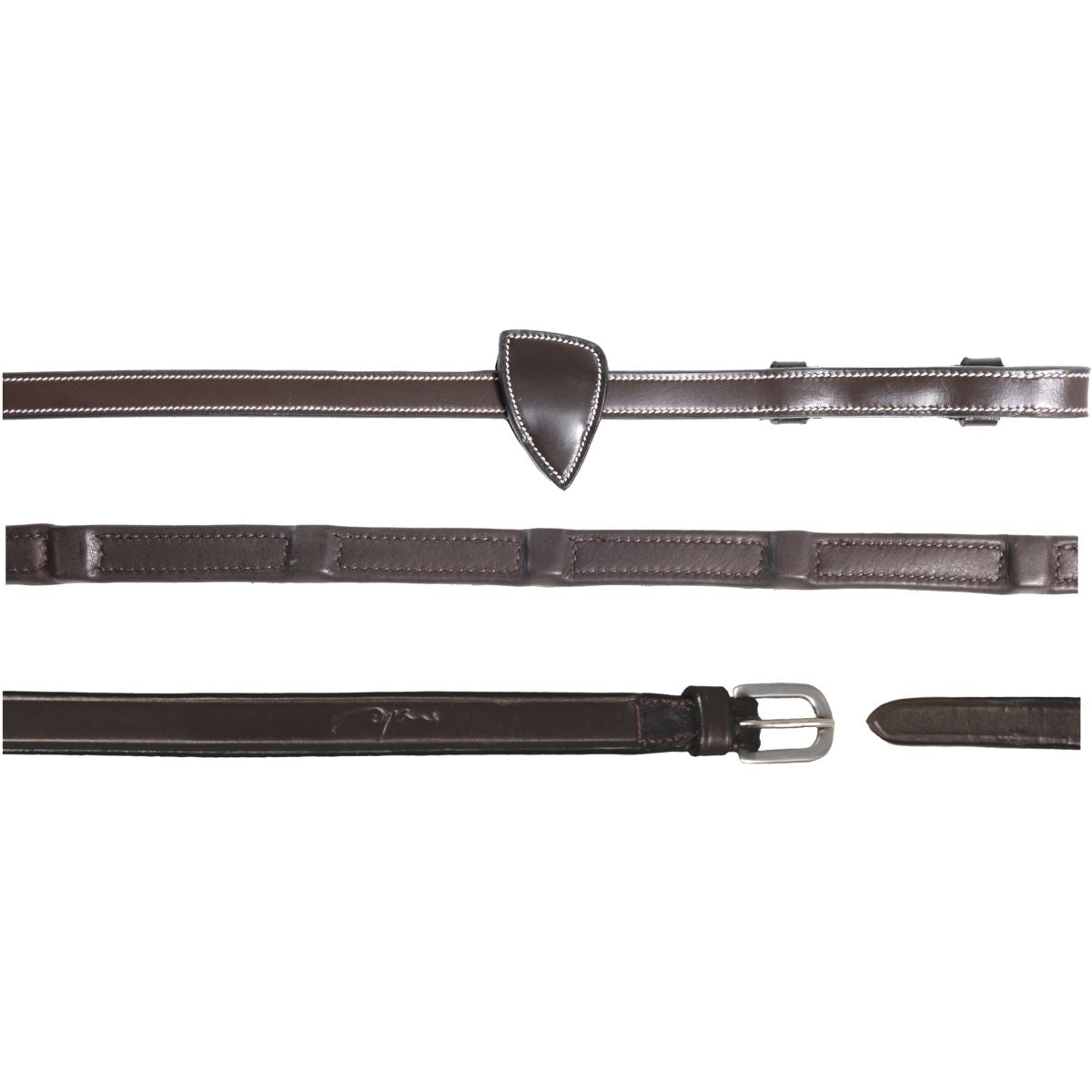 Dyon Zügel 1/2 8 Stops Soft Leder Braun