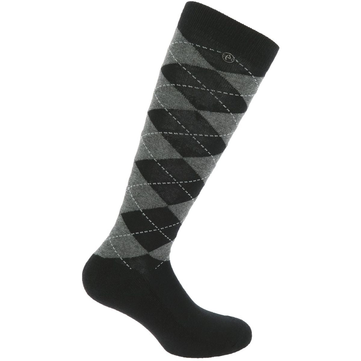 EQUITHÈME Reitsocken Argyle Schwarz/Grau