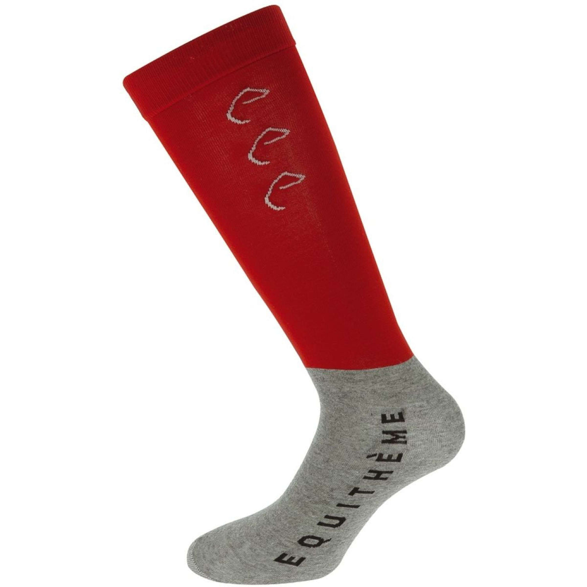 EQUITHÈME Reitsocken Compet Rot/Grau